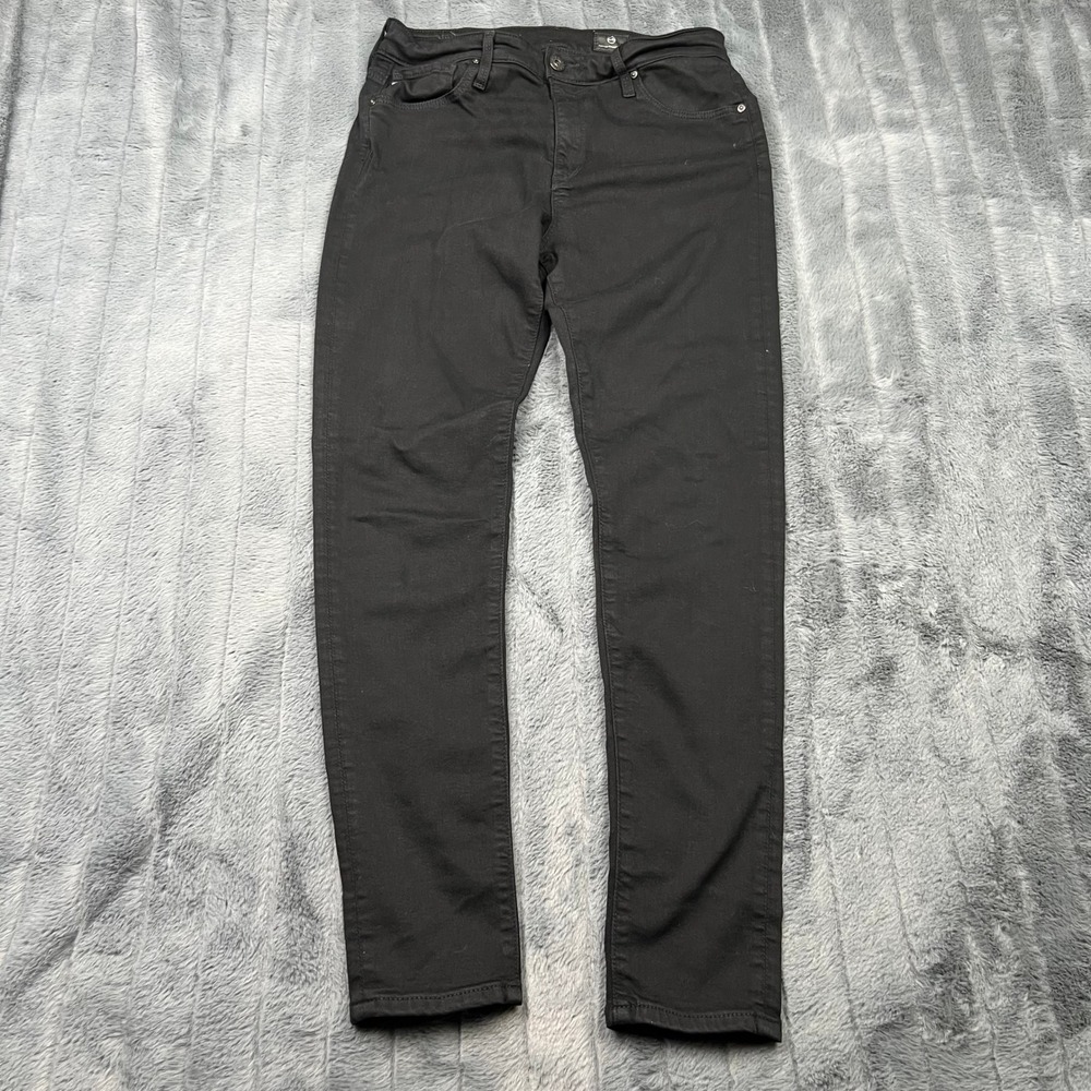 AG Adriano Goldschmied Farrah Skinny Ankle High Rise Black Jeans 28R SPB1777SBA